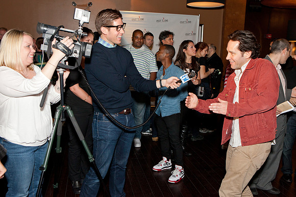 Frank DiLella interviewing Paul Rudd, Paul Rudd's All-Star Bowling Benefit