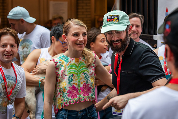 Annaleigh Ashford and Josh Groban, Broadway Barks, NYC
